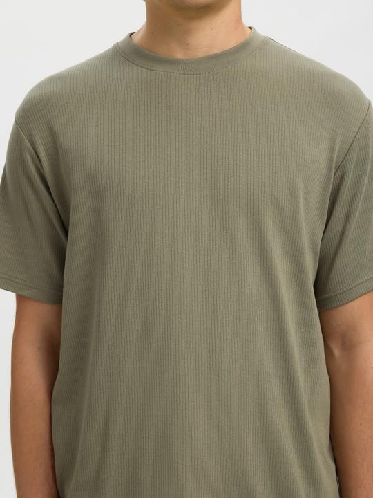 Produktbild Selected Geripptes Baumwoll T-Shirt (M)