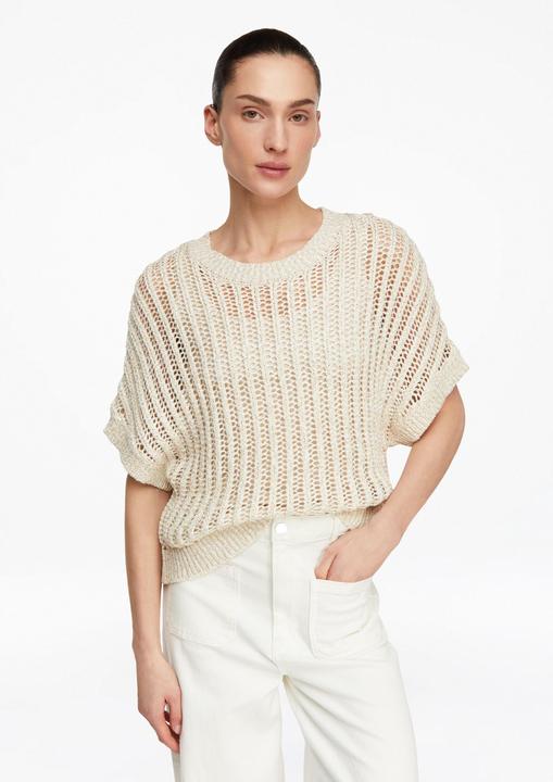 Produktbild Comma Häkelstricktop mit tonalen Baby-Pailletten (S)