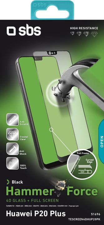 Actual product image SBS 4D Full Glass Screen Protector for Huawei P20 Plus/P20 Pro (1 Piece, Huawei P20 Plus, Huawei P20 Pro)