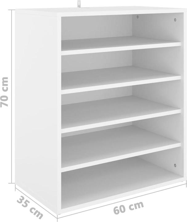 Produktbild vidaXL Wand-Schuhschrank (60 x 35 x 70 cm)