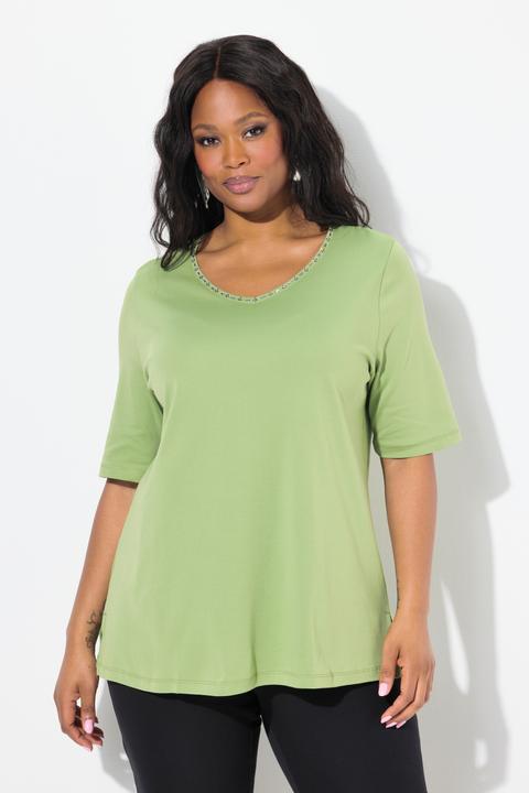 Produktbild Ulla Popken T-Shirt, A-Linie, V-Ausschnitt, Halbarm (50, 52)