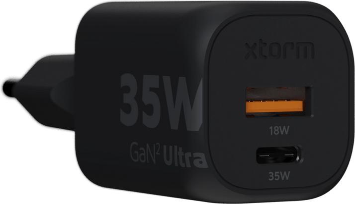 Image du produit Xtorm 1 x USB-C 35W, 1x USB-A 18W, ohne Kabel XEC035 black (35 W)