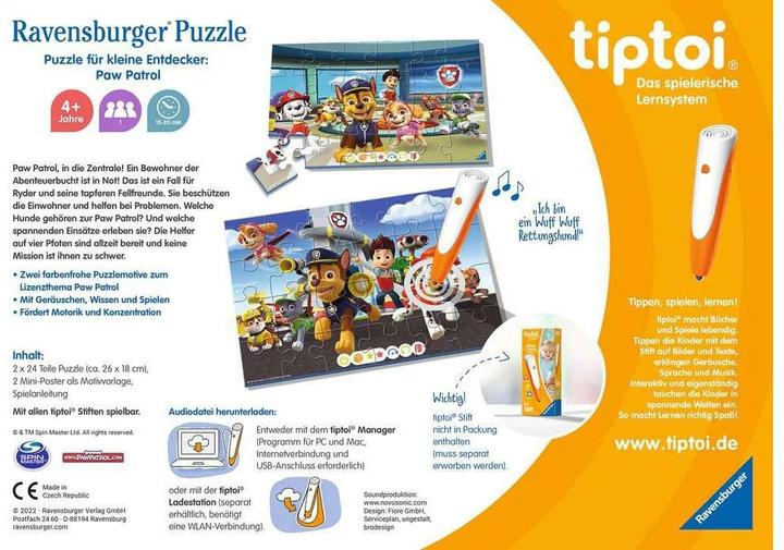 Productafbeelding tiptoi PfkE Paw Patrol '22 2x24p (Duits)