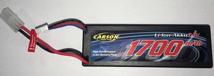 Image du produit Carson Pack LiPo Batterie Li-Ion 7,4V/1700 mAh (7.40 V, 1700 mAh)