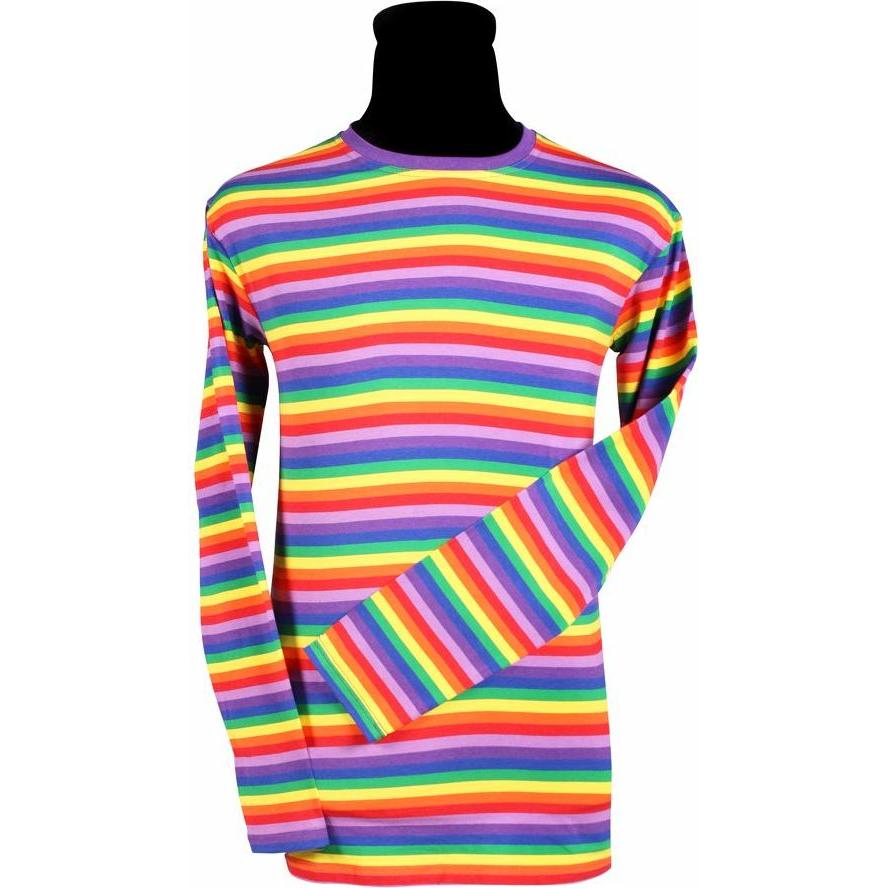 Thetru Herren Ringelshirt langarm bunt – alltagstauglich (S)