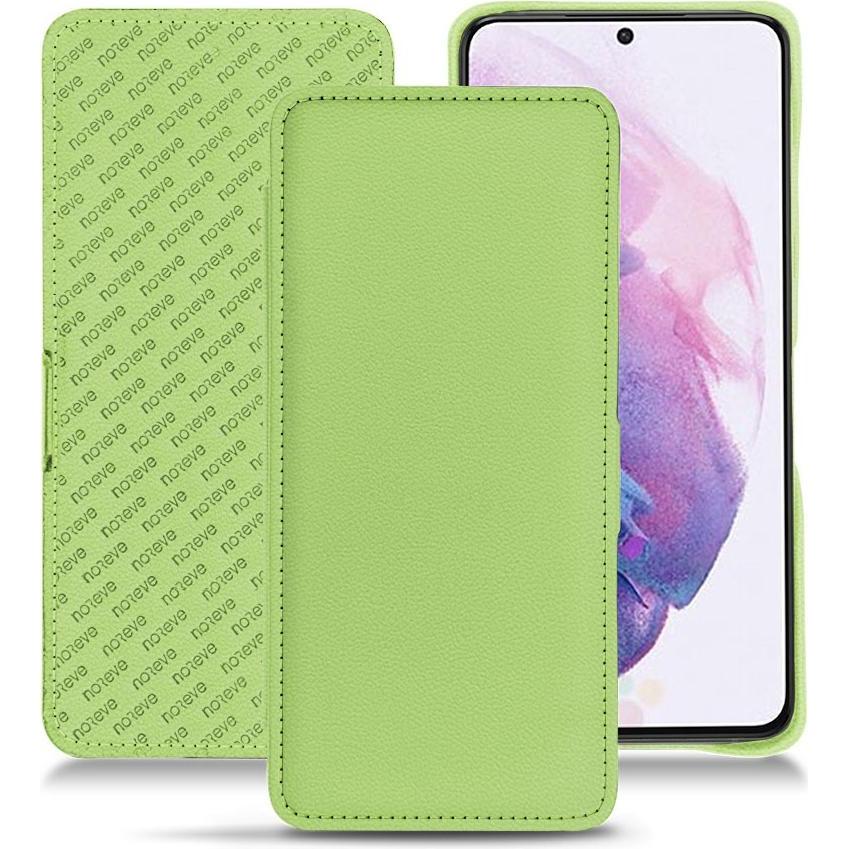 Noreve Lederschutzhülle horizontal (Samsung Galaxy S21), Smartphone Hülle, Grün