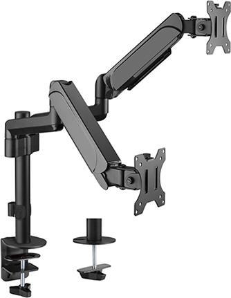 Brateck Držák monitoru LDT48-C024 dvě ramena vedle sebe na tyčovém držáku plynová vzpěra (Table, 9 kg)