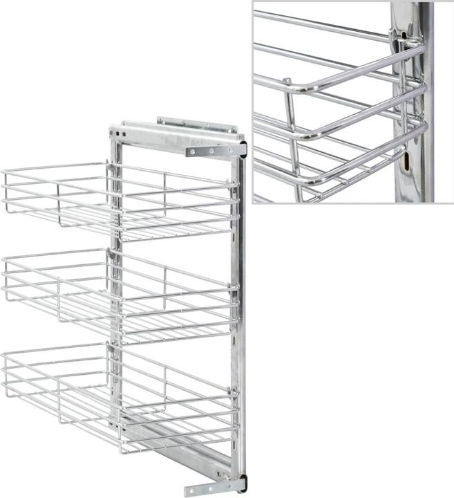 Produktbild vidaXL Küchen Drahtkorb (25 cm, 3x)