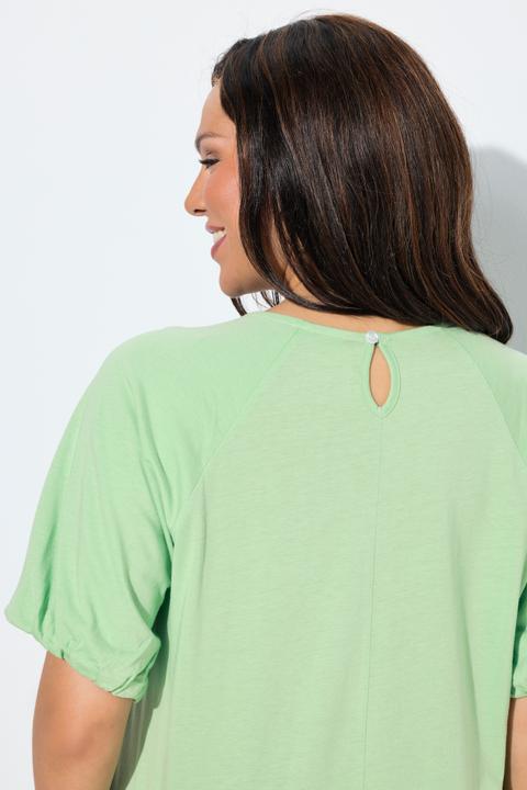 Actual product image Ulla Popken Puff Sleeve Modal Blend Tee (60)
