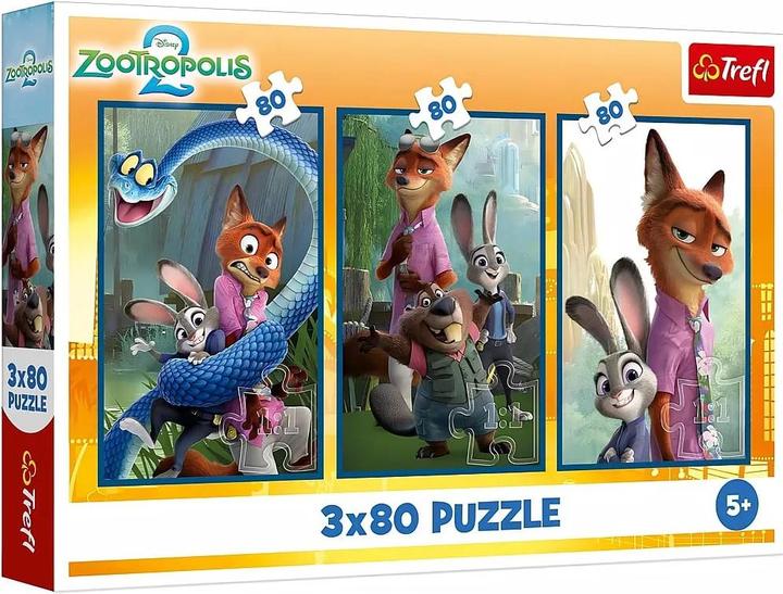 Immagine prodotto Trefl Puzzle 3 x 80 - Zootopia (80 pezzi)