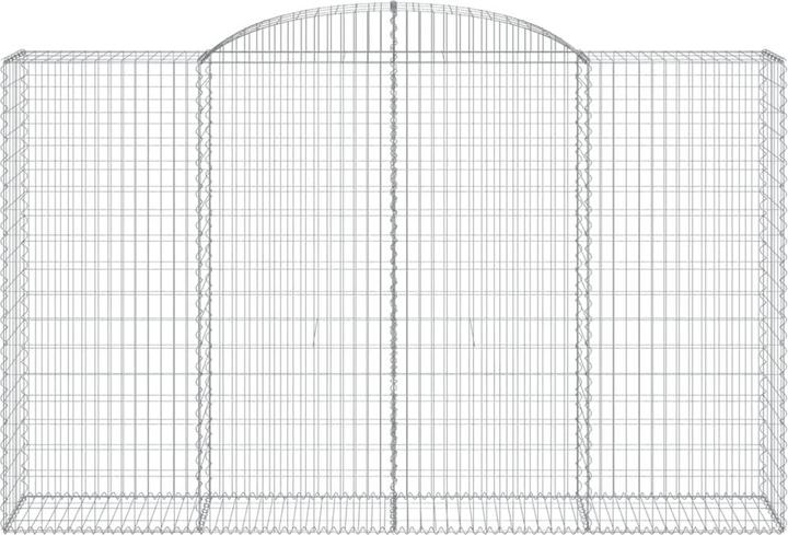 Produktbild VidaXL Gabionen mit Hochbogen 8 Stk. 300x50x180/200cm Verzinktes Eisen
