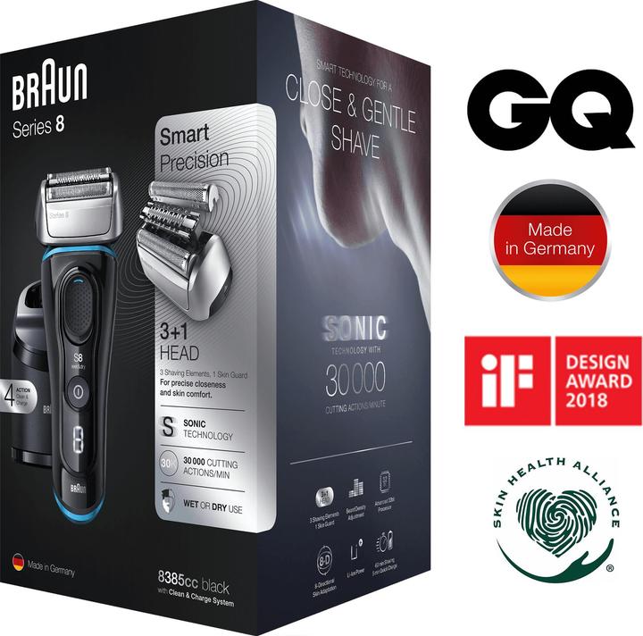Actual product image Braun 8385CC Electric shaver, black