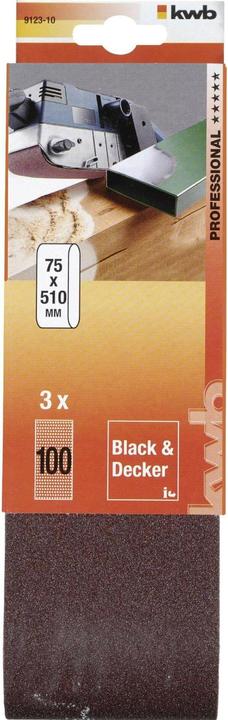 Image du produit kwb Bande abrasive 75X510 grain 100 (100)