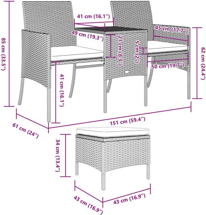 Produktbild vidaXL Nevaeh