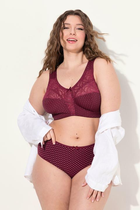 Produktbild Ulla Popken Midislips, 5er-Pack, Punkte/einfarbig (46, 48)