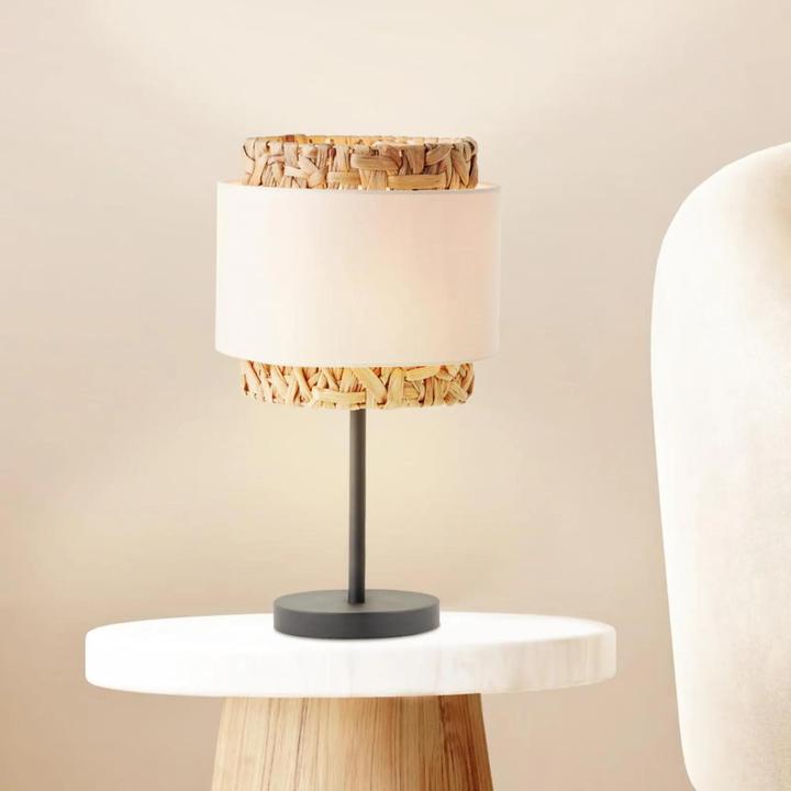 Produktbild Brilliant Waterlilly Tischleuchte 45cm schwarz/natur/weiss (E27)