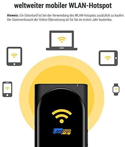 Actual product image Langogo Online AI Language Translator (Black)