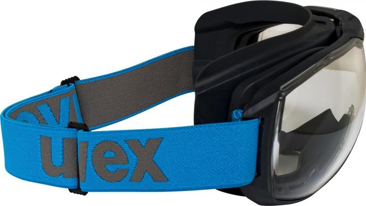 Actual product image Uvex megasonic goggles, clear visor, grey/blue.