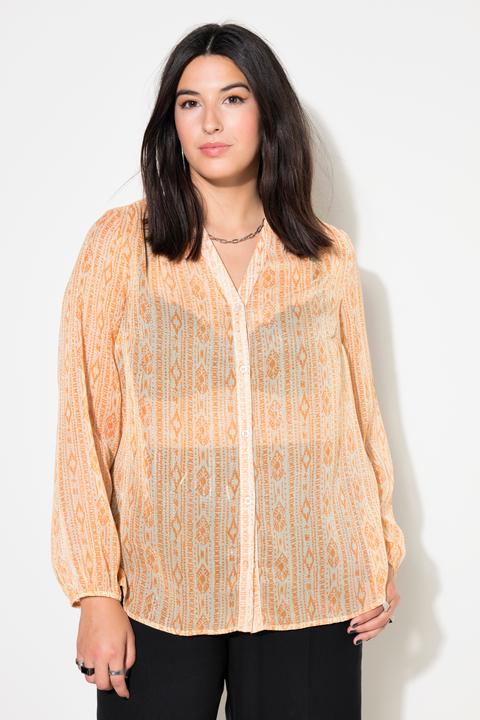 Produktbild Studio Untold Bluse, Chiffon mit Print, Ballon-Langarm (46, 48)
