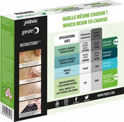 Image du produit Pebeo Kit Résine Cristal Bio (750 ml)
