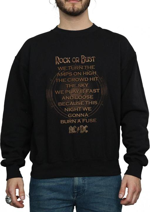Produktbild AC/DC Rock Or Bust Lyrics Baumwoll Sweatshirt (S)