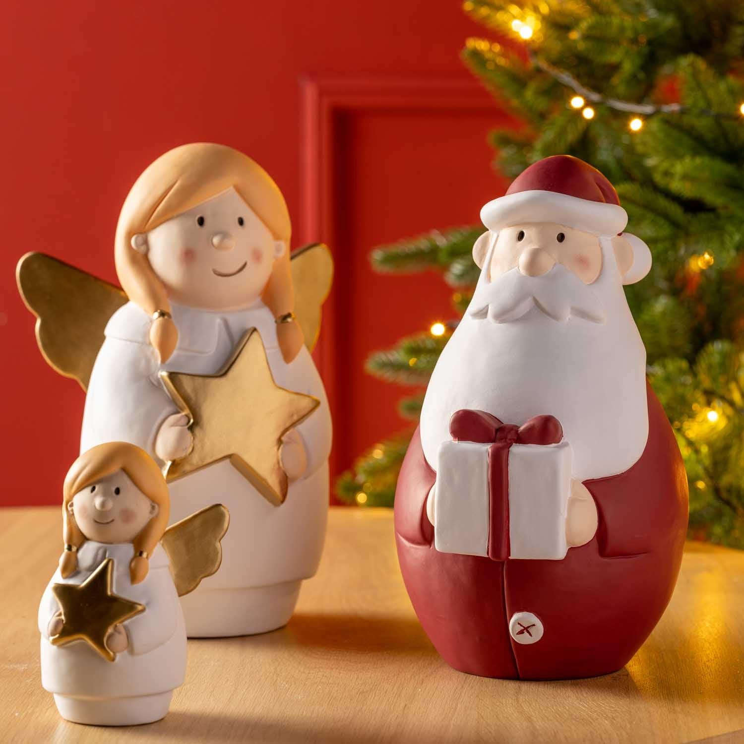 Thumbnail - Leonardo, Weihnachtsdeko, Weihnachtsfigur Candela Nikolaus 30 cm, Rot/Weiss