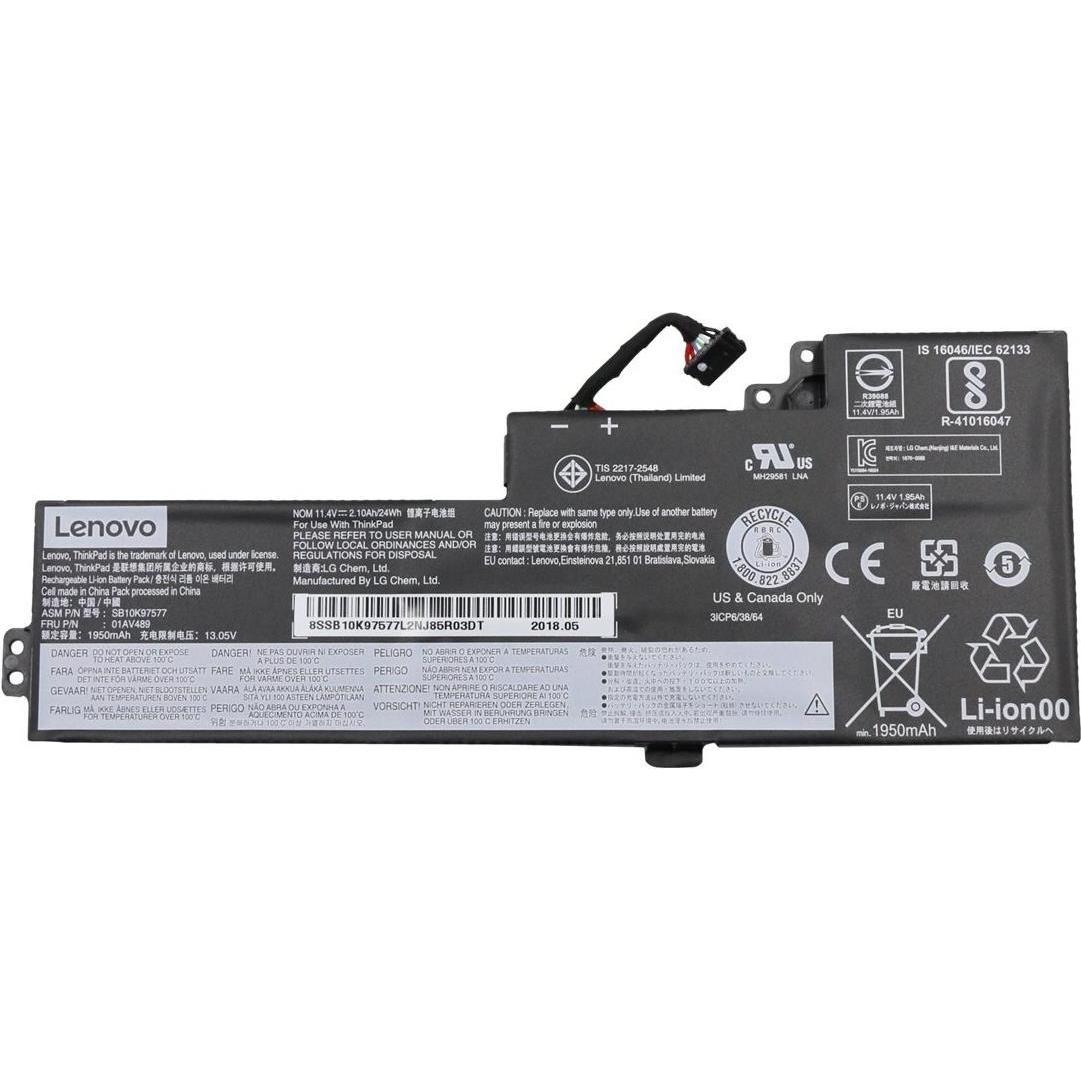 Lenovo BATTERY Internal 3c 24Wh LiIon (3 Zellen, 2100 mAh), Notebook Akku