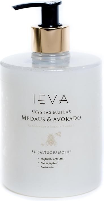 Actual product image Ieva Liquid Soap Honey & Avocado 500 ml (Liquid soap, 500 ml)