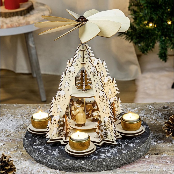 Actual product image HI Christmas pyramid for 4 tea lights