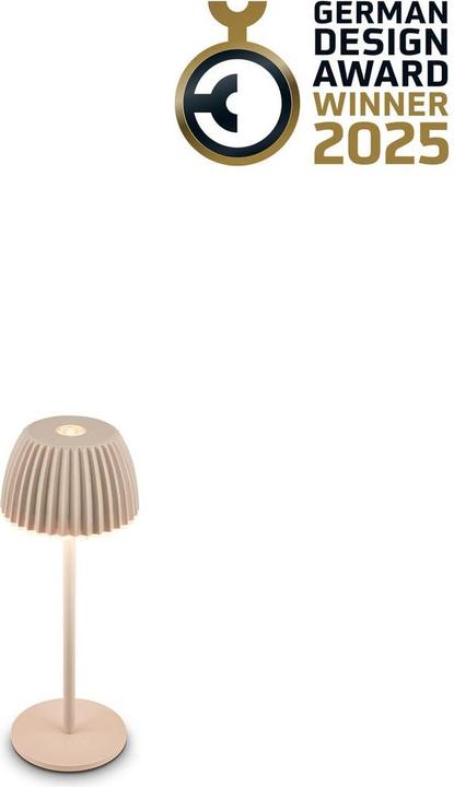 Immagine prodotto Briloner Brilo unplugged RIFFLE Akku Nano Tischleuchte mit Lichtkante - Beige (130 lm)