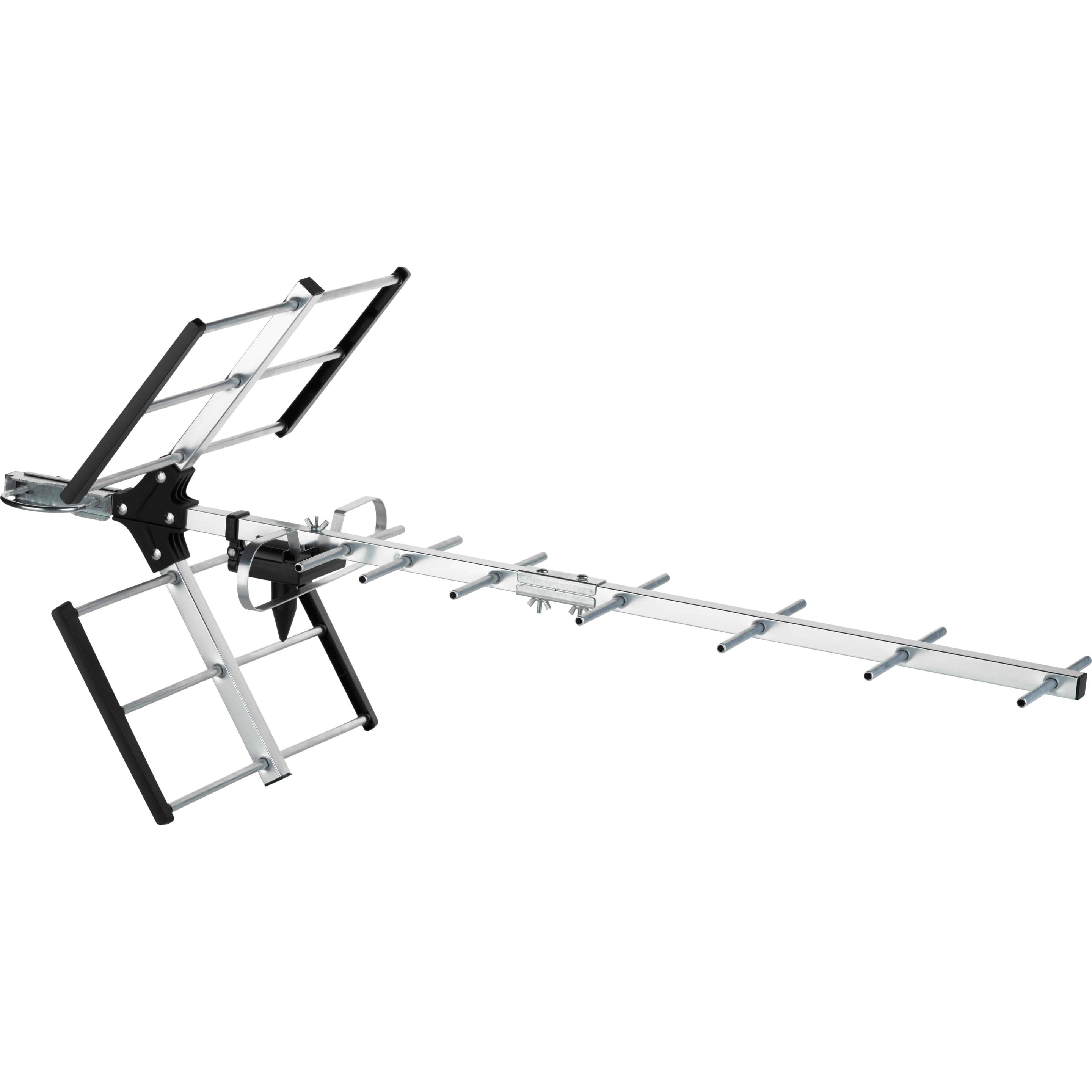 One for All Yagi TV Aussenantenne (Yagi-Antenne, 24 dB, DVB-T / -T2), SAT Spiegel + SAT Antennen, Grau, Schwarz