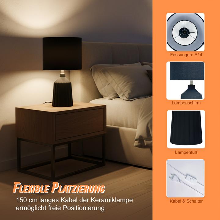 Produktbild Relaxdays Tischlampe (E14)