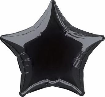 Actual product image Unique Foil Balloon Star Black (1x)