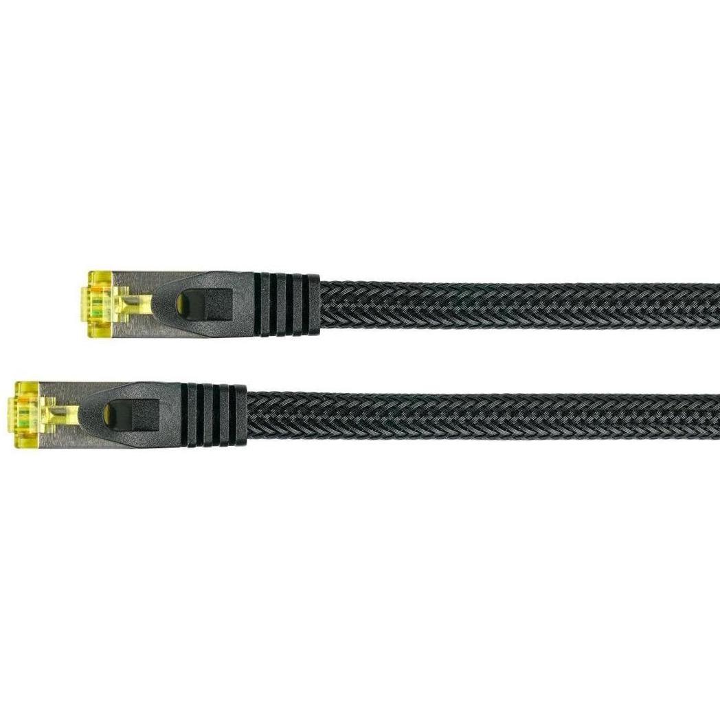 Kabelmeister RJ45 Patchkabel mit Cat. 7 Rohkabel, und Nylongeflecht, S/FTP, PiMF, halogenfrei, sch (S/FTP, CAT7, 20 m), ...