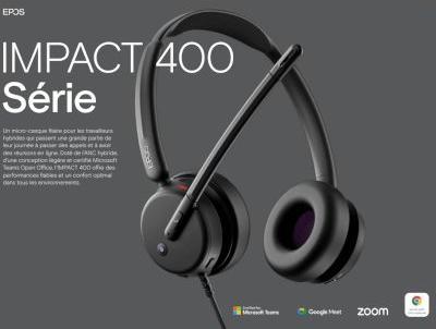 Actual product image EPOS IMPACT 400 MS UC DUO ANC (Cable, USB-C, Google Meet, Microsoft teams, Zoom)