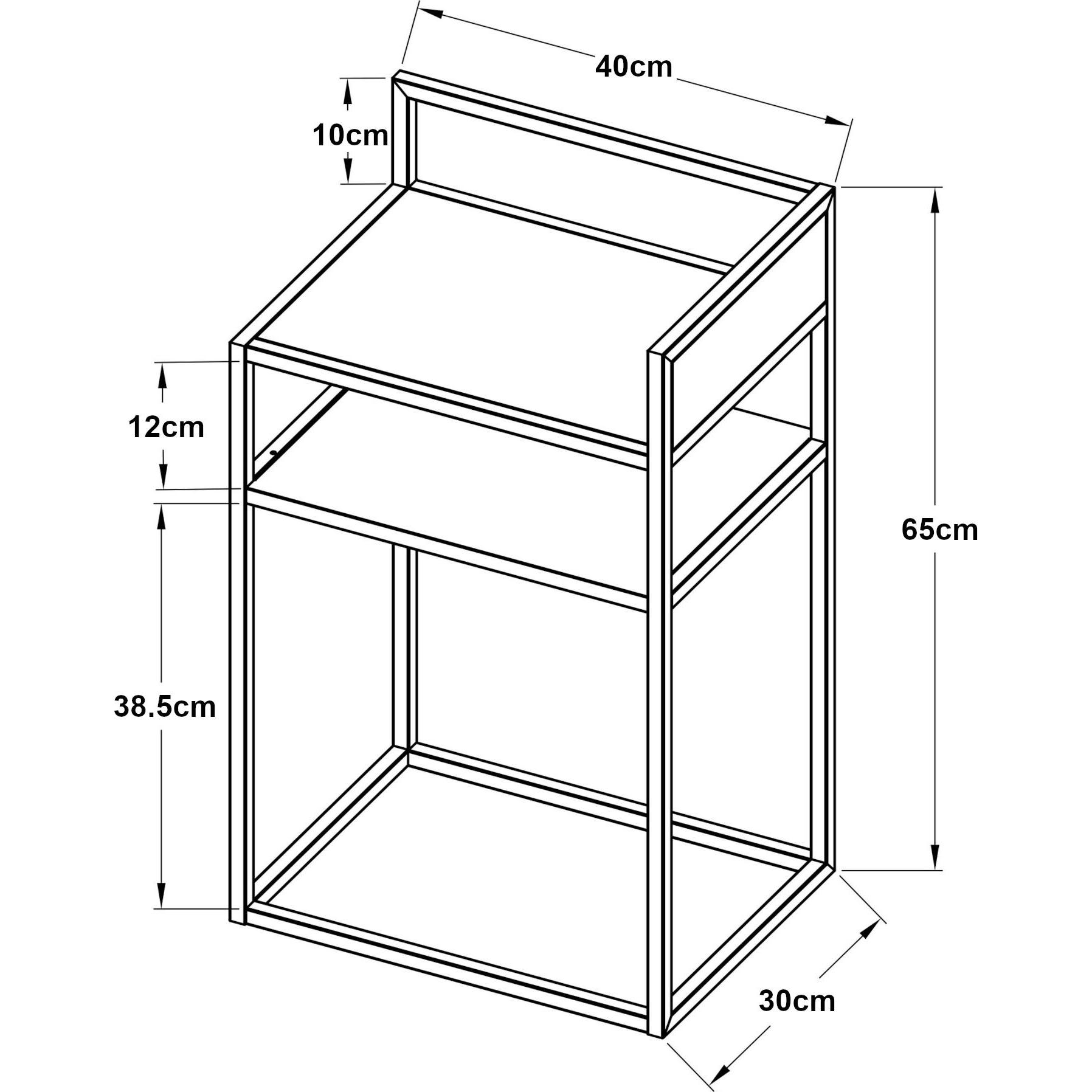 Thumbnail - En.Casa, Couchtisch + Beistelltisch, Riihimäki (65 x 40 x 30 cm)