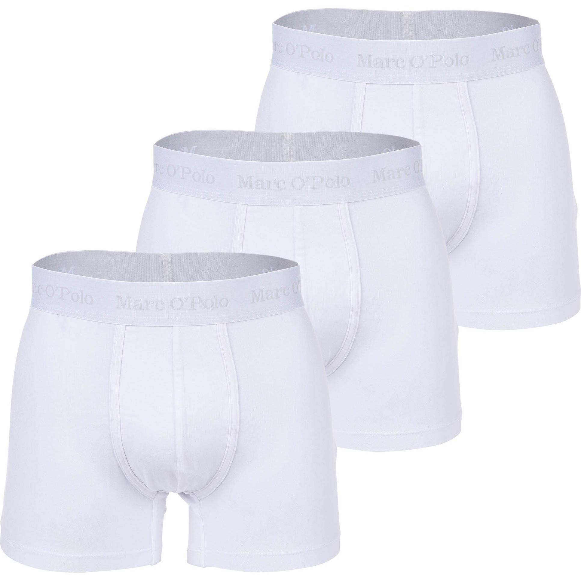 Marc O'Polo, Herren, Unterhosen, Boxershort Casual Figurbetont, Weiss, (XXL, 3er Pack)