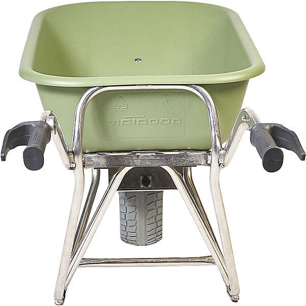 Actual product image Matador PROFI-MAX electric wheelbarrow, 90 l HDPE tray, green.