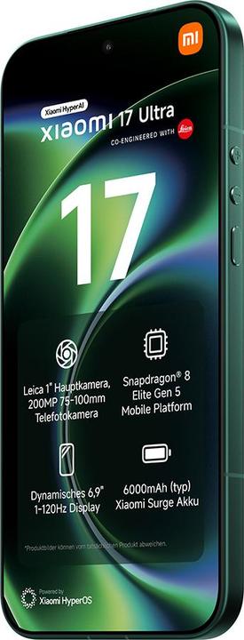 Productafbeelding Xiaomi 17 Ultra (1024 GB, Groen met ster, 6.90", 5G)