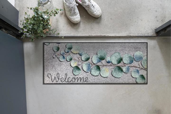 Produktbild Salonloewe Fussmatte Eucalyptus Welcome 30 cm x 75 cm (30 x 75 cm)