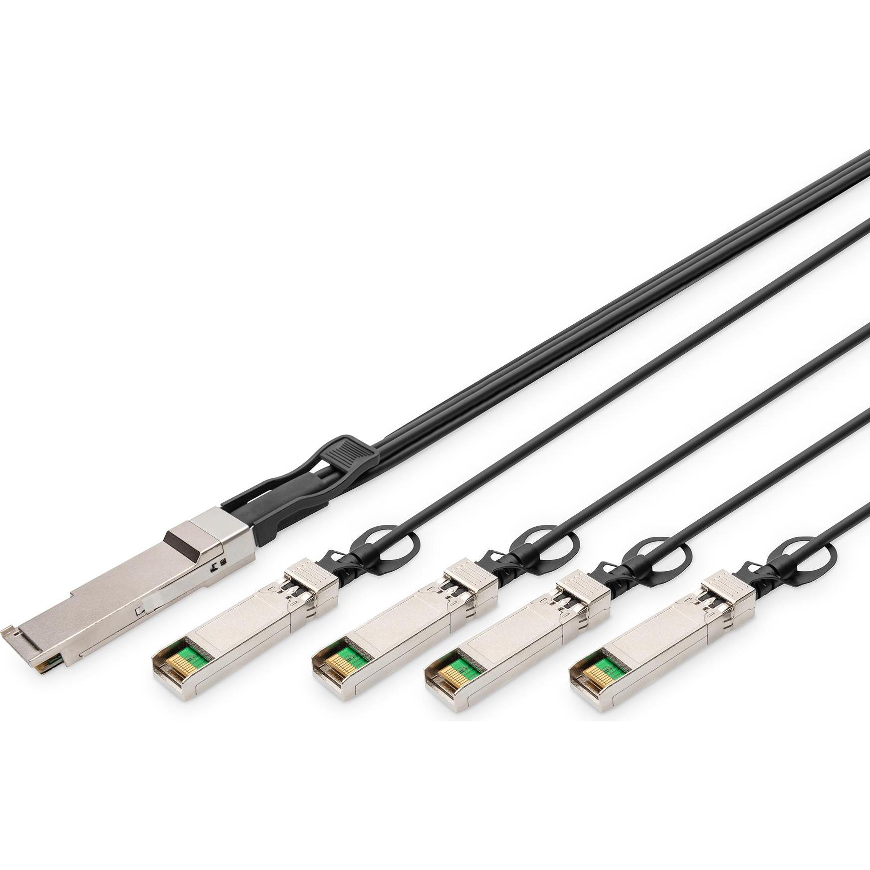 Digitus 40G QSFP+ to 4XSFP+ Direct Attach Cable 5m (5 m), Netzwerkkabel