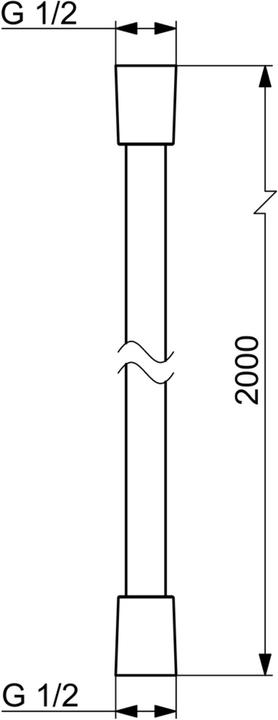 Actual product image Hansa shower hose, 2000 mm, chrome (200 cm)