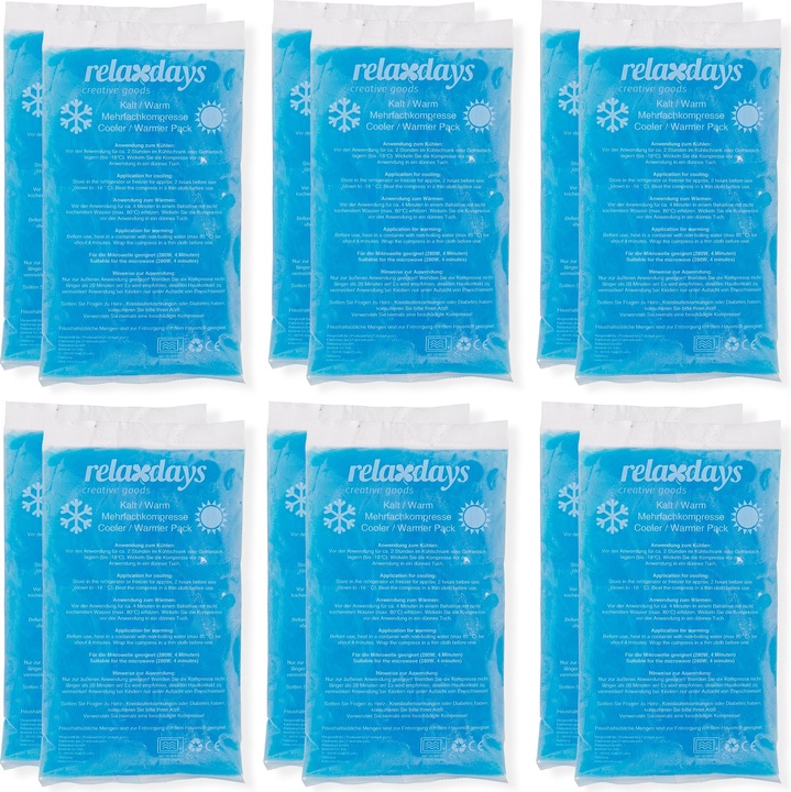 Valori nutrizionali e ingredienti Relaxdays 12x cuscinetto di raffreddamento (12 x, 1290 g)