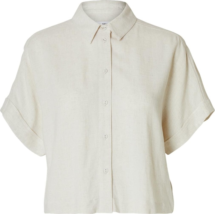 Selected Femme Cropped Kurzarmhemd
