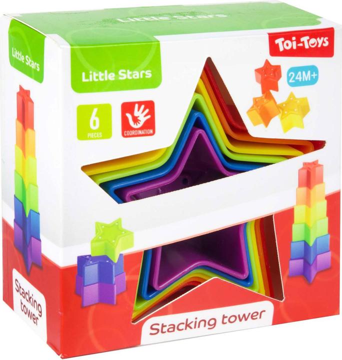 Actual product image Toi-Toys Little Stars Baby Stapelturm Stern, 6tlg.