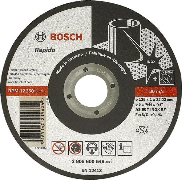 Immagine prodotto Bosch Professional Zubehör Disco da taglio PRO per acciaio inox e metallo, 125 x 1 x 22,23 mm