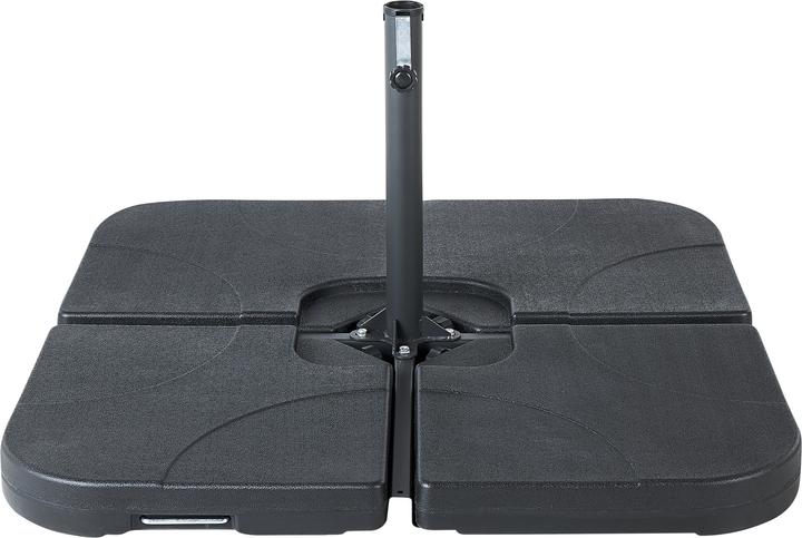 Actual product image Beliani Parasol stand black cross base 100 x 100 cm VICCHIO