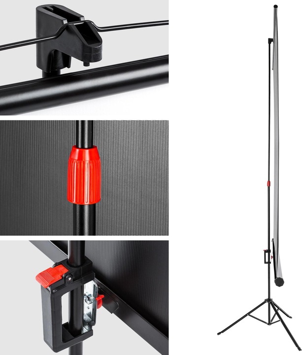 Immagine prodotto tectake Schermo treppiede Beamer (98.43", 1:1)