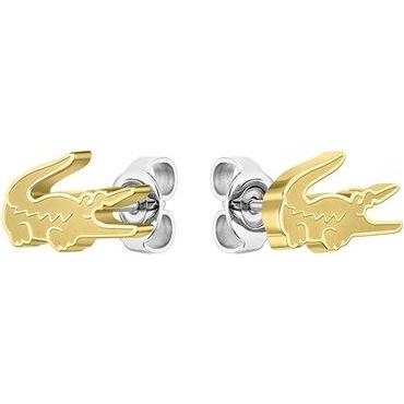 Lacoste, Ohrringe, - Original gold-plated crocodile earrings 2040051, (Gold)