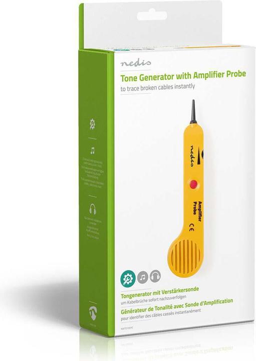 Actual product image Nedis PC and Multimedia Cable Tester PC and Multimedia Cable Tester Sound Generator LED Display Headphones